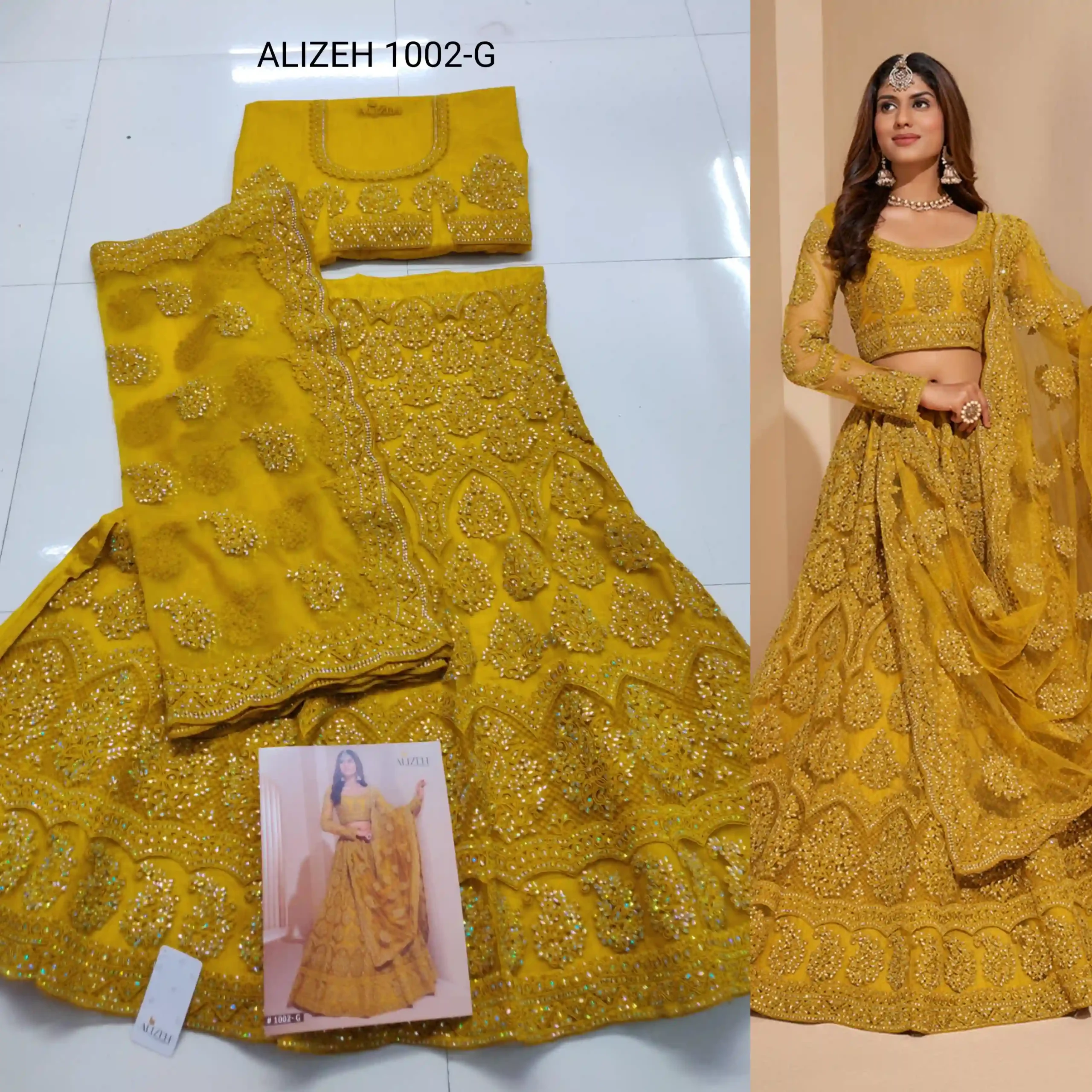 Alizeh Heritage Colour Saga 1002 Colours Butterfly Net Wholesale Lehenga Catalog